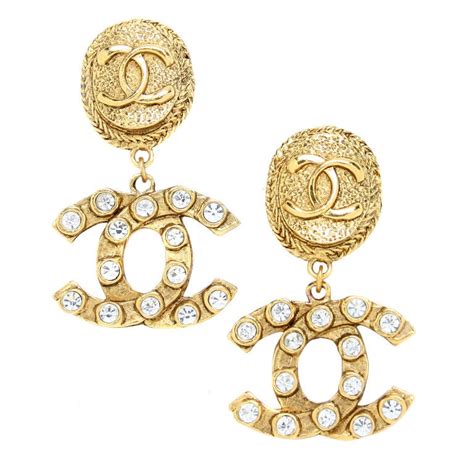 chanel earrings at saks|designer Chanel diamond earrings.